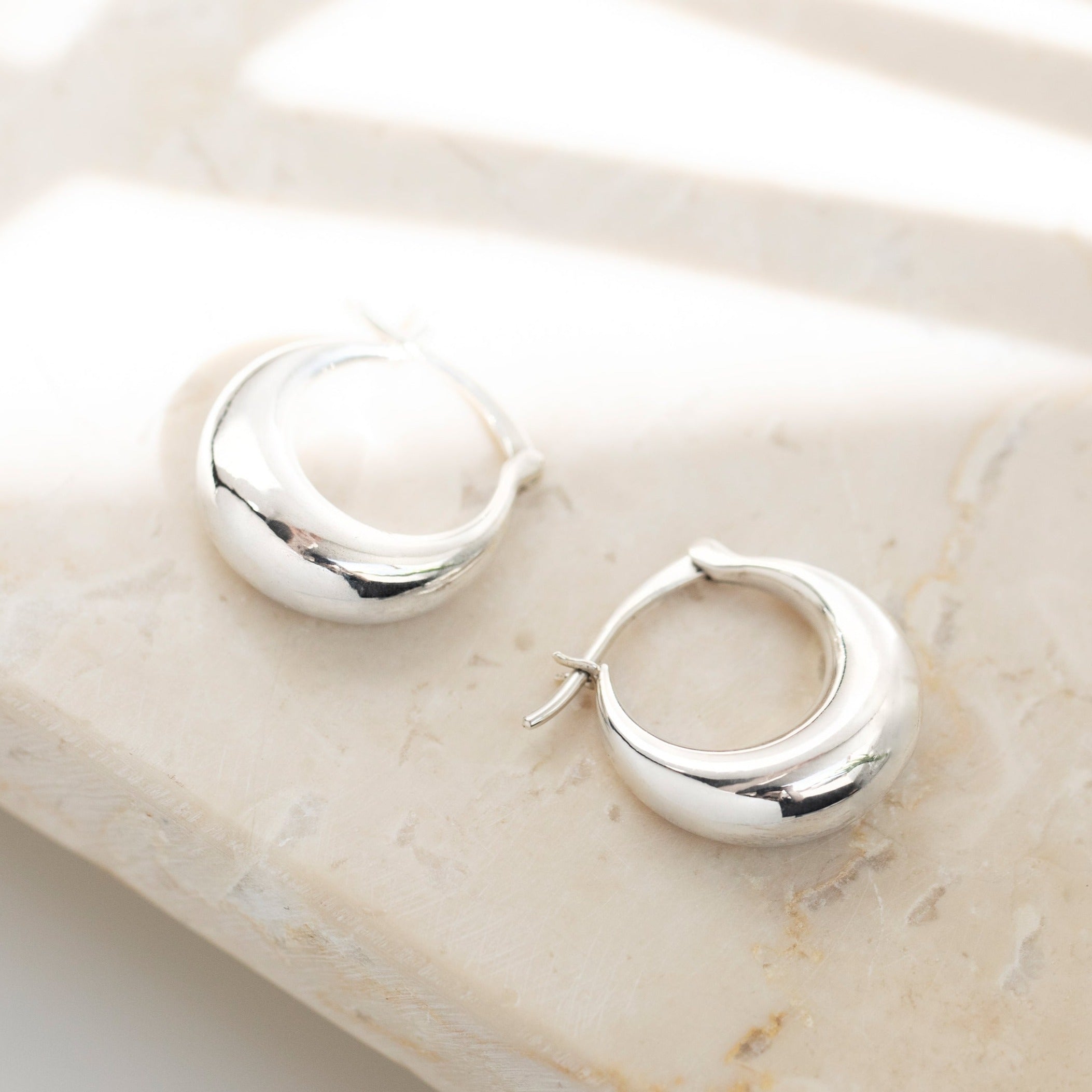 Colette Large Hoop Earrings in Silver