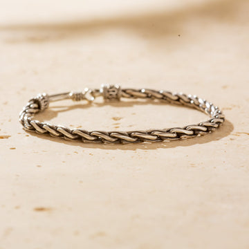 Sterling Silver Unisex Rope Bracelet