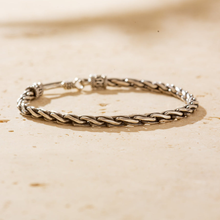 Sterling Silver Unisex Rope Bracelet