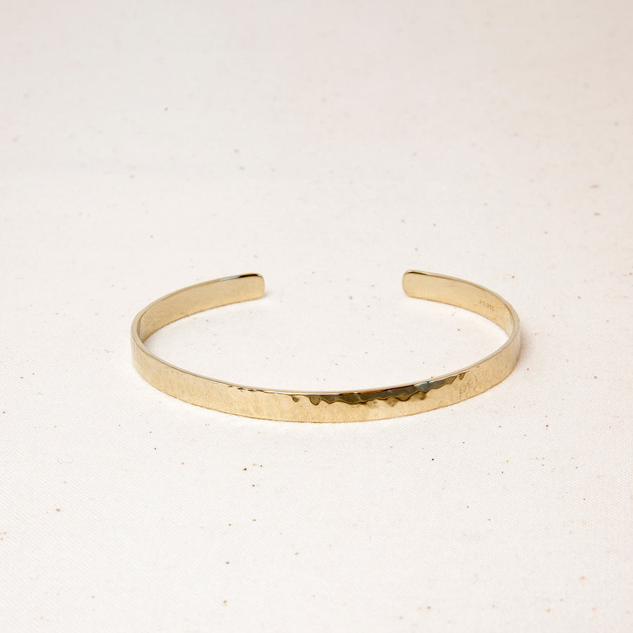 Agonda - Hammered Gold Cuff Bracelet