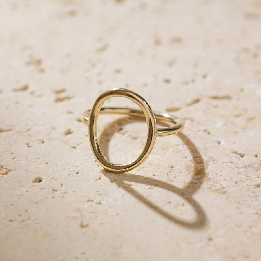 Tarutao -  Polished 14ct Gold Vermeil Oval Ring
