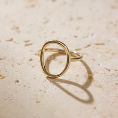 Tarutao -  Polished 14ct Gold Vermeil Oval Ring