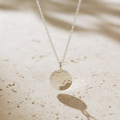 Agonda - Large Hammered Silver Pendant