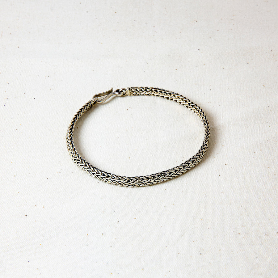 Palawan - Silver Unisex Rope Bracelet