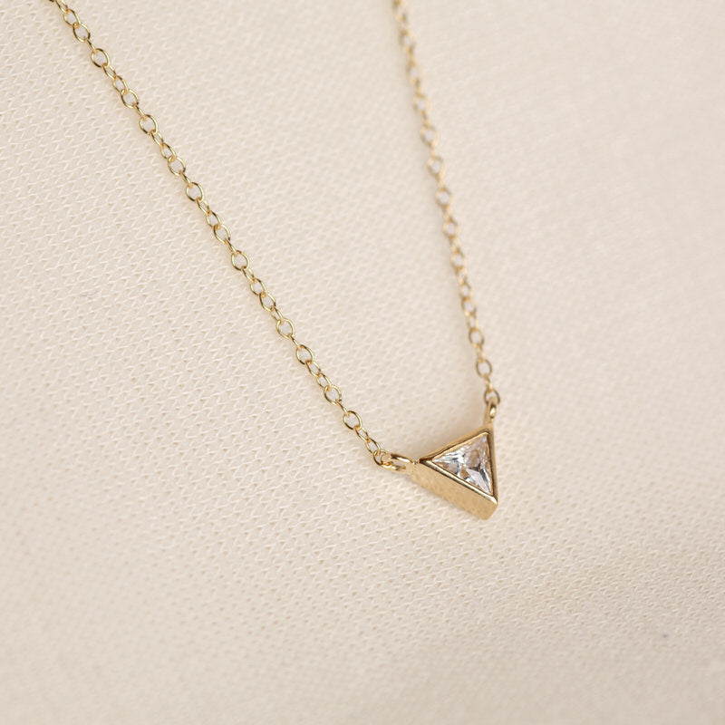 Dainty Gold Triangle Pendant