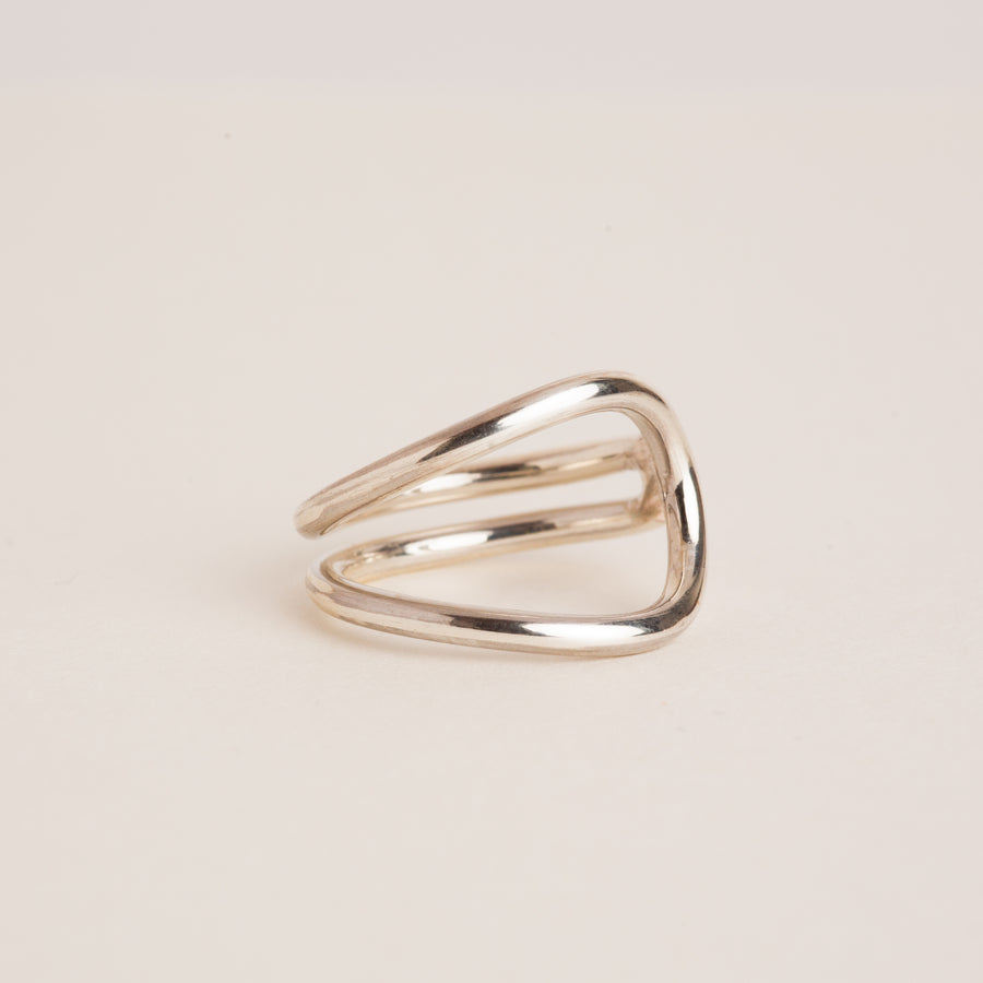 Tarutao - Polished Open Silver Ring