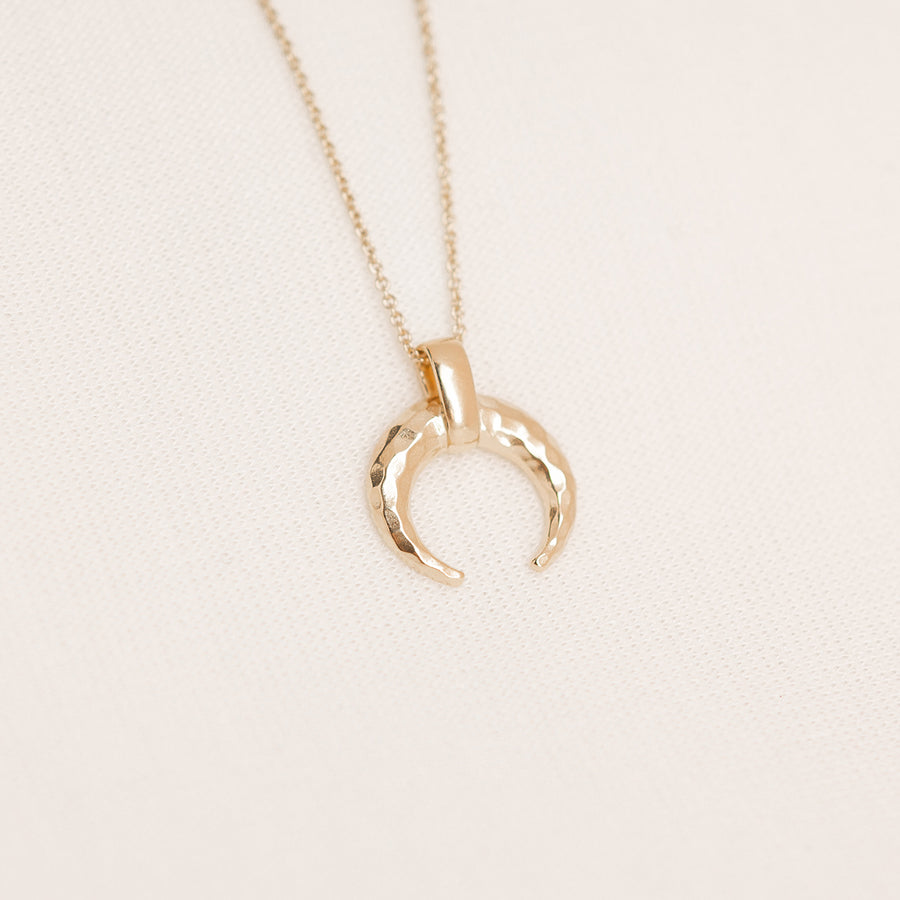 Lunula - Gold crescent pendant