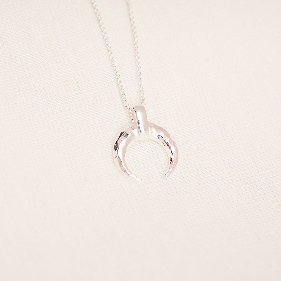 Lunula - Silver crescent pendant