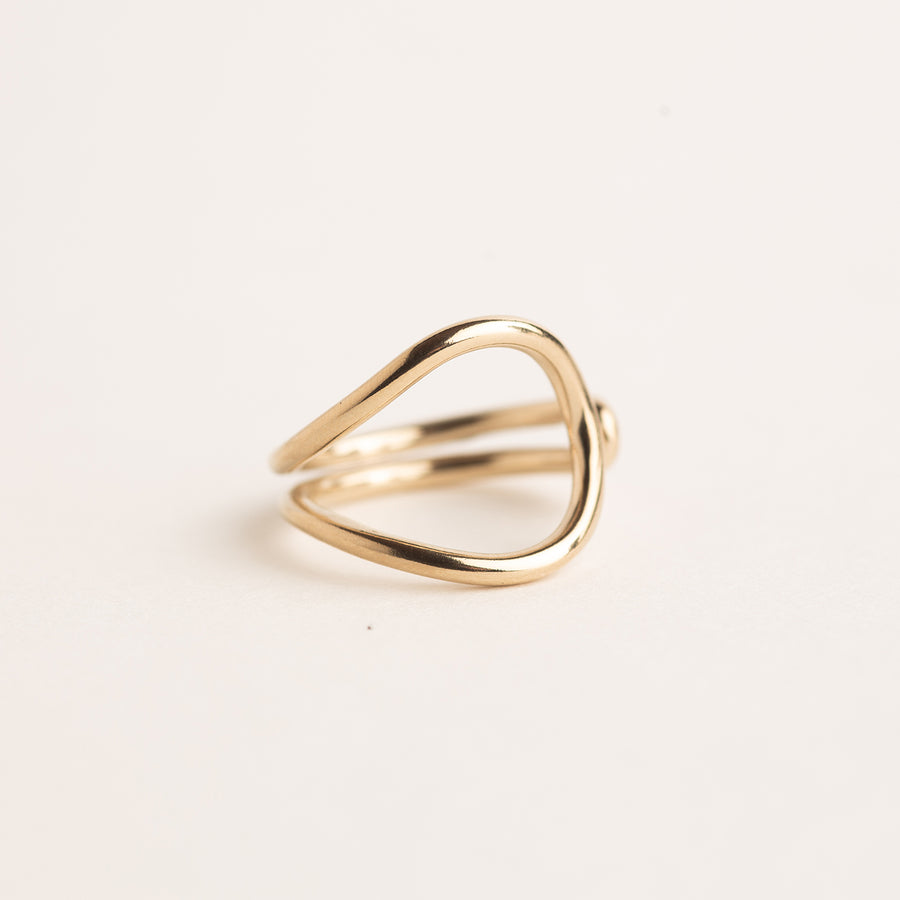 Tarutao - Polished Open Gold Ring