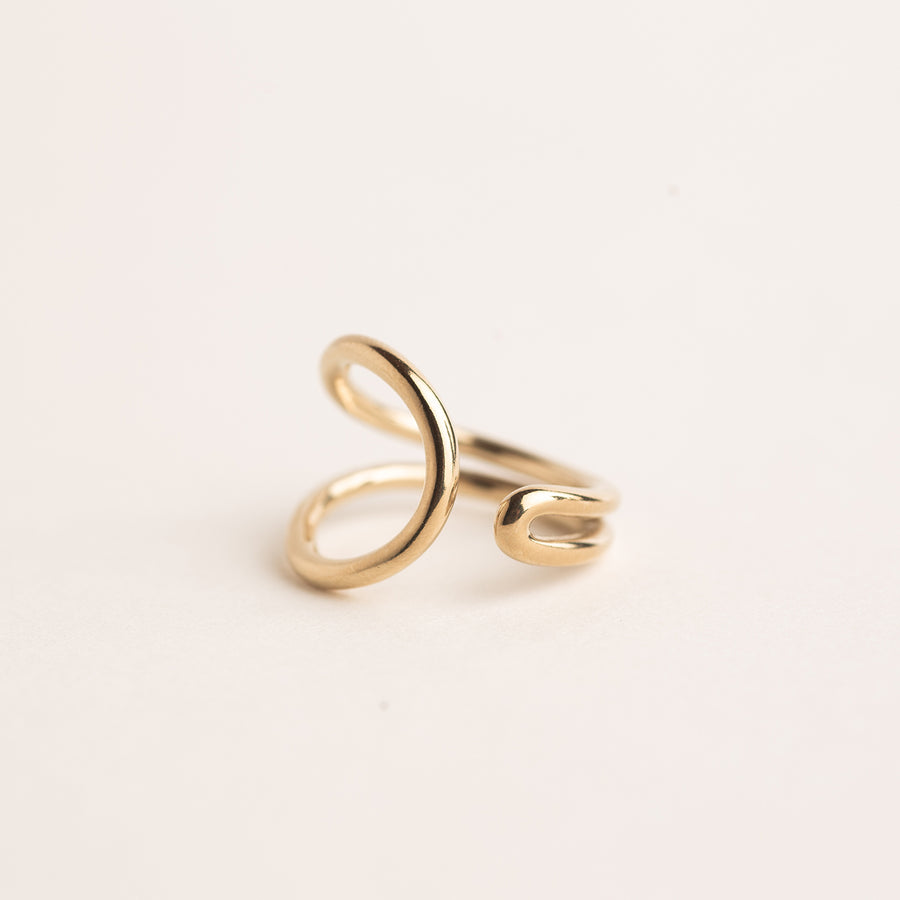 Tarutao - Polished Open Gold Ring