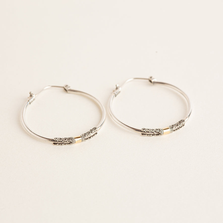 Ubud - Detailed Boho Hoop Earrings