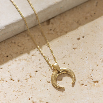 Lunula - Gold crescent pendant