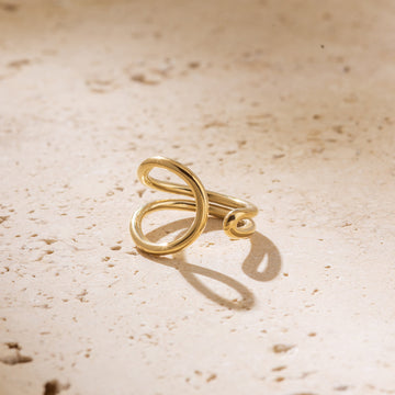 Tarutao - Polished Open Gold Ring