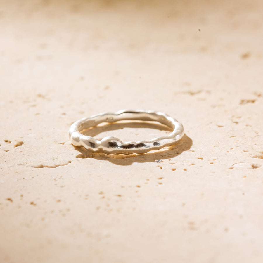 Tanna Molten Silver Ring