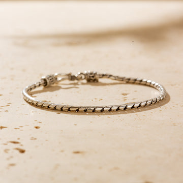 Thin Sterling Silver Unisex Rope Bracelet