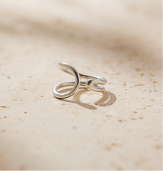 Tarutao - Polished Silver Open Ring