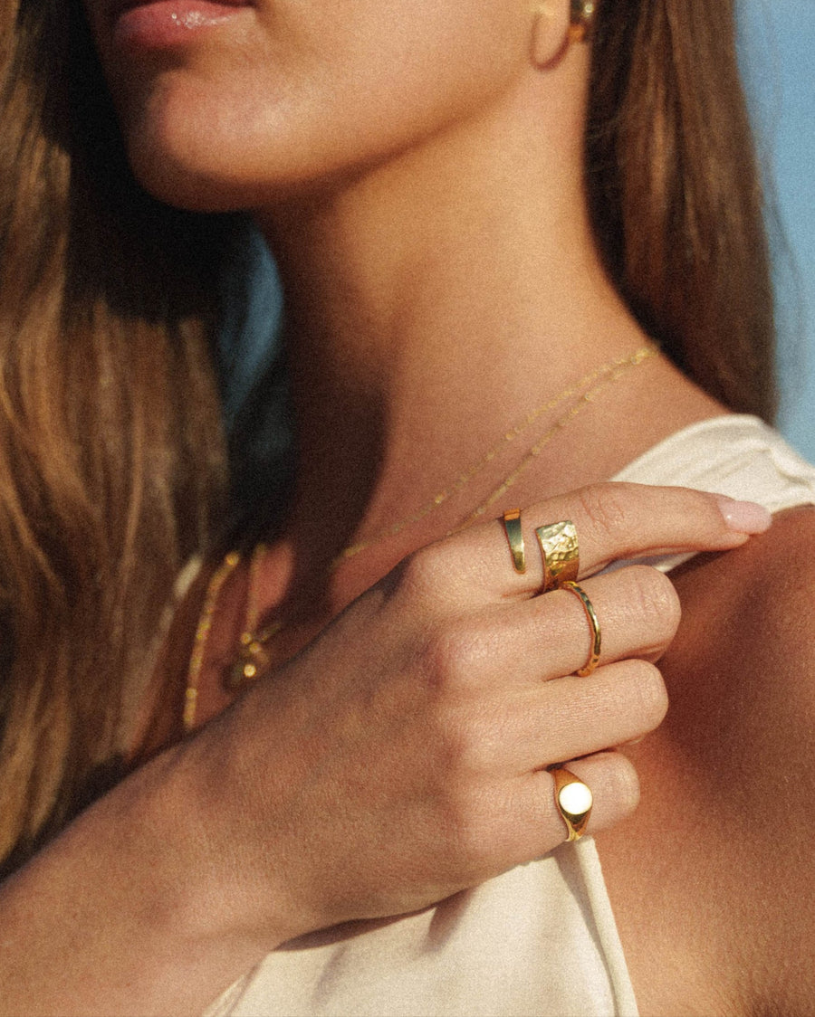 Tanna Molten gold Ring