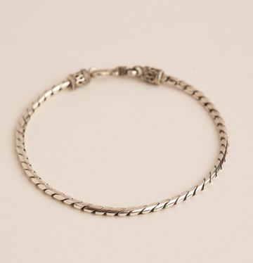 Thin Sterling Silver Unisex Rope Bracelet