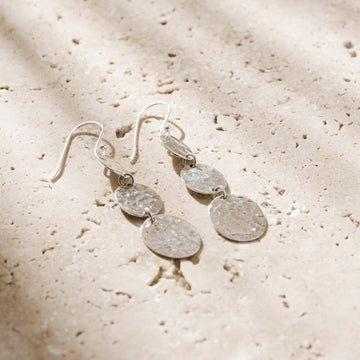 Agonda - Silver Trio Drop Earrings
