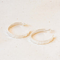 Agonda - Large Hammered Silver Hoops