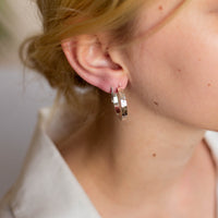 Agonda - Large Hammered Silver Hoops