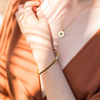 Agonda - Thin Hammered Gold Bracelet