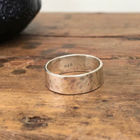 Agonda - Handmade Chunky Hammered Silver Ring