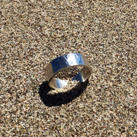 Agonda - Handmade Chunky Hammered Silver Ring